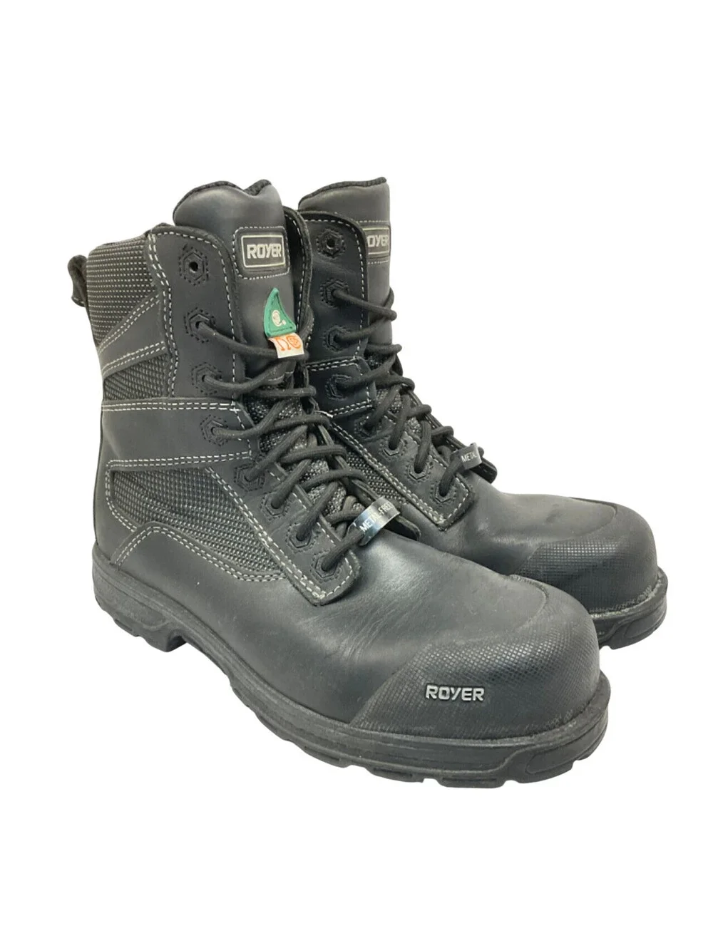 Royer Men's 8'' Metal-Free Composite Toe Work Boots 5700GT Black Size 11M